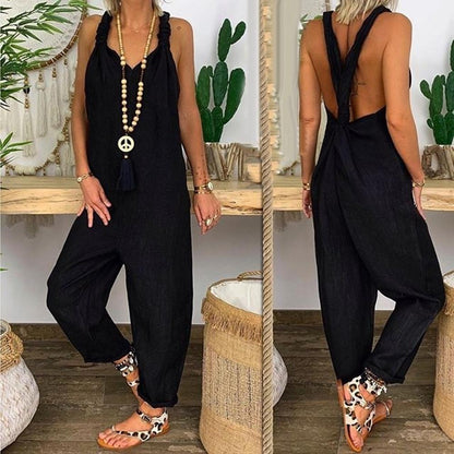 Stijlvolle Rugloze Geknoopte Jumpsuit voor Elke Gelegenheid