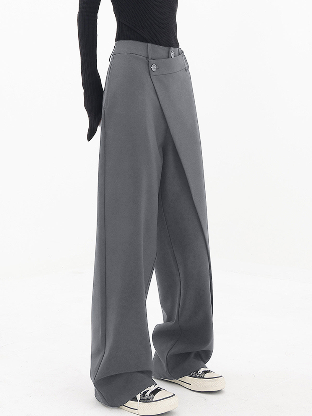 Stijlvolle Asymmetrische Baggy Broek voor Comfort en Trend