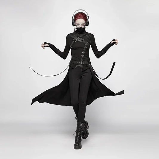 Zwarte Harajuku Rok voor Apocalyptische Stijl, Modieus