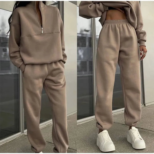 Stijlvolle 2-delige Casual Effen Trui Set
