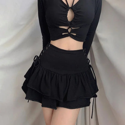Sexy Harajuku Meisjes Hoge Taille Plisségordijn Rok