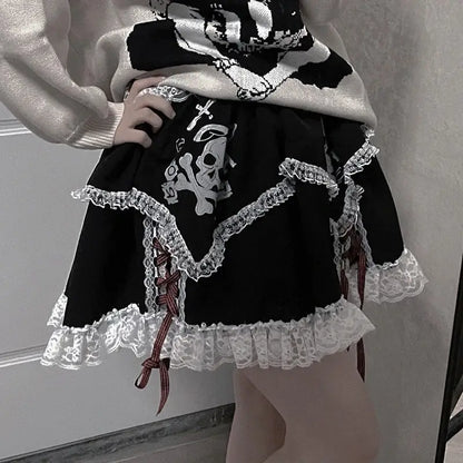 Korte Jurk Cosplay Subcultuur Y2k Spookachtige Gothic Stijl