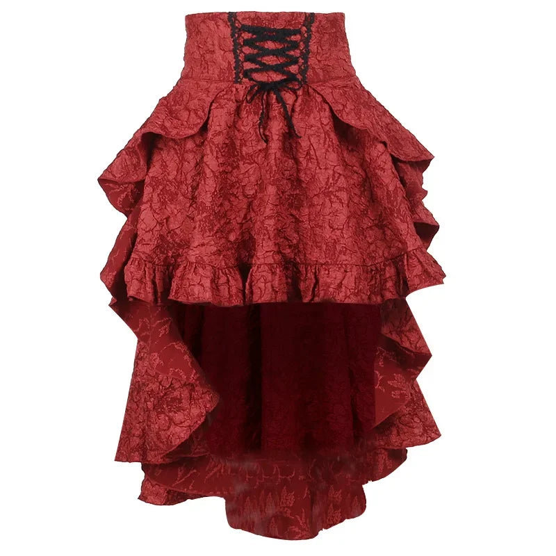Asymmetrische Maxi Rok met Sexy Korset voor Feesten