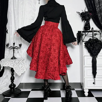 Asymmetrische Maxi Rok met Sexy Korset voor Feesten