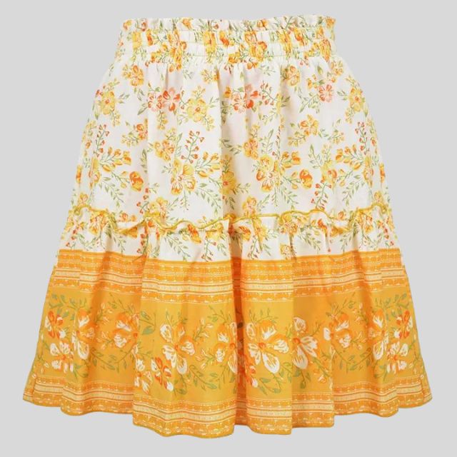 Boheemse Ruffles Bloemenrok - Stijlvol & Comfortabel voor Elke Gelegenheid