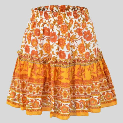 Boheemse Ruffles Bloemenrok - Stijlvol & Comfortabel voor Elke Gelegenheid