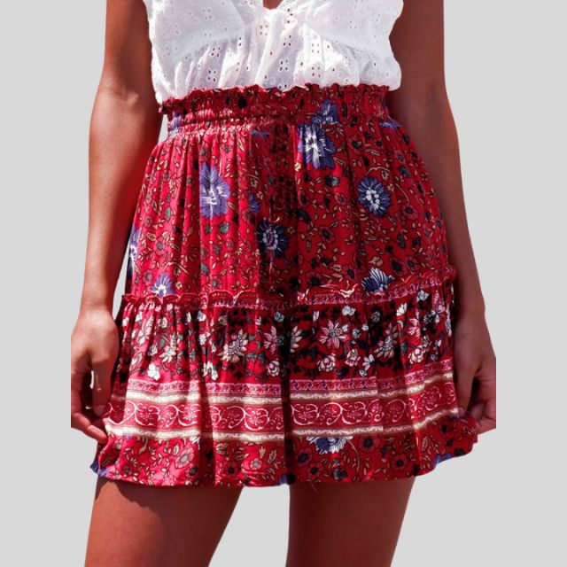 Boheemse Ruffles Bloemenrok - Stijlvol & Comfortabel voor Elke Gelegenheid