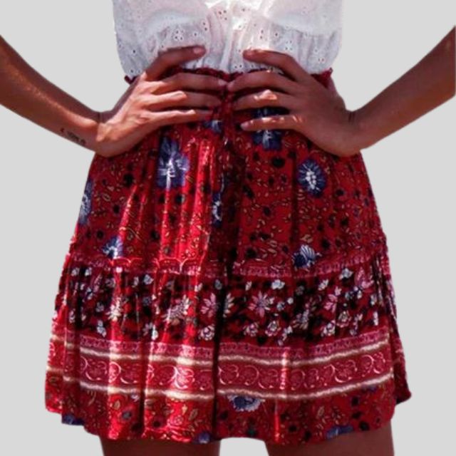 Boheemse Ruffles Bloemenrok - Stijlvol & Comfortabel voor Elke Gelegenheid