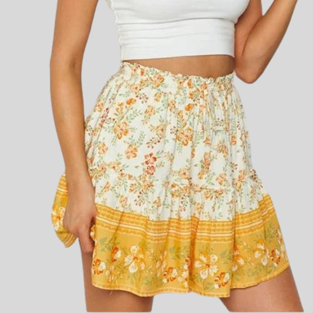 Boheemse Ruffles Bloemenrok - Stijlvol & Comfortabel voor Elke Gelegenheid
