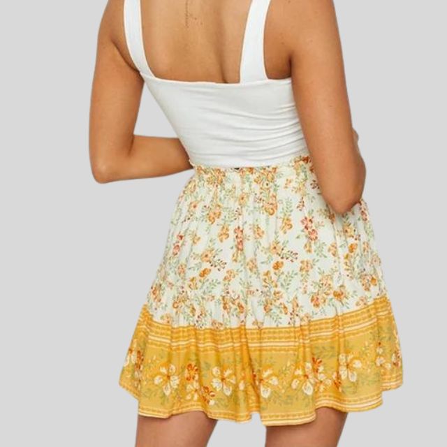 Boheemse Ruffles Bloemenrok - Stijlvol & Comfortabel voor Elke Gelegenheid
