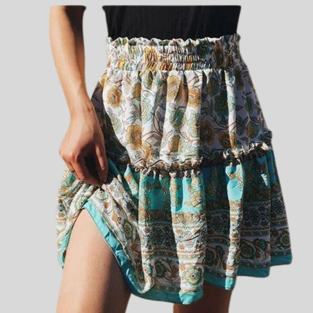 Boheemse Ruffles Bloemenrok - Stijlvol & Comfortabel voor Elke Gelegenheid