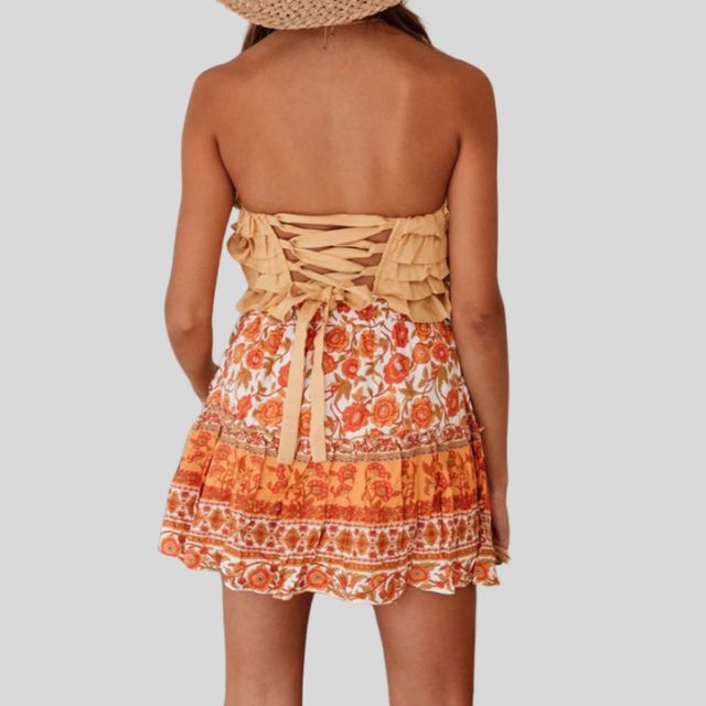 Boheemse Ruffles Bloemenrok - Stijlvol & Comfortabel voor Elke Gelegenheid
