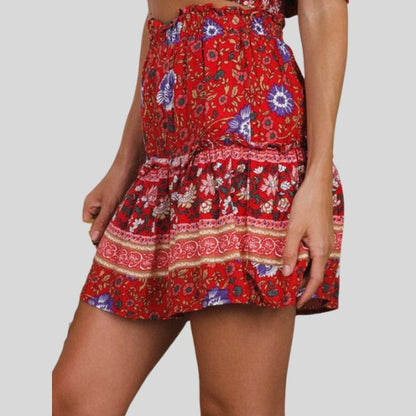 Boheemse Ruffles Bloemenrok - Stijlvol & Comfortabel voor Elke Gelegenheid