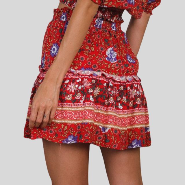 Boheemse Ruffles Bloemenrok - Stijlvol & Comfortabel voor Elke Gelegenheid