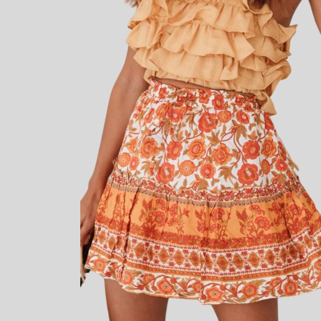 Boheemse Ruffles Bloemenrok - Stijlvol & Comfortabel voor Elke Gelegenheid