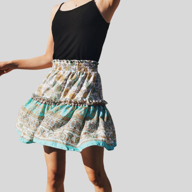 Boheemse Ruffles Bloemenrok - Stijlvol & Comfortabel voor Elke Gelegenheid