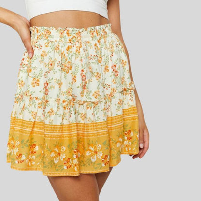 Boheemse Ruffles Bloemenrok - Stijlvol & Comfortabel voor Elke Gelegenheid