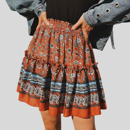 Boheemse Ruffles Bloemenrok - Stijlvol & Comfortabel voor Elke Gelegenheid