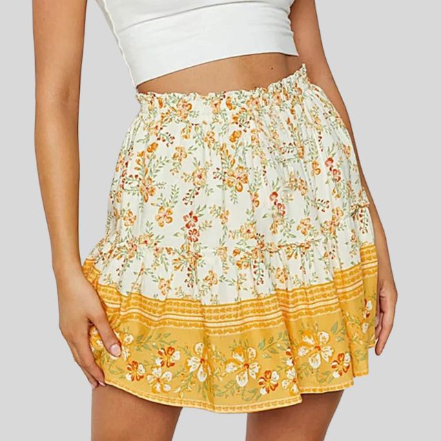 Boheemse Ruffles Bloemenrok - Stijlvol & Comfortabel voor Elke Gelegenheid