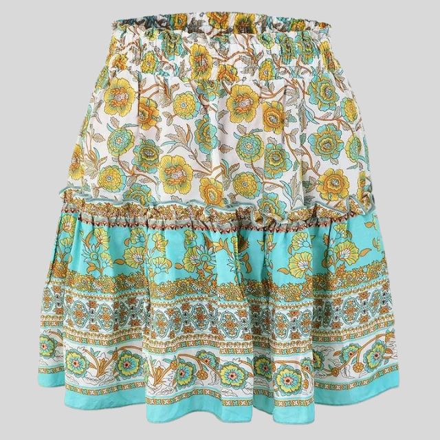Boheemse Ruffles Bloemenrok - Stijlvol & Comfortabel voor Elke Gelegenheid