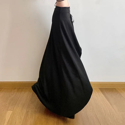 Elegante A-Lijn Rok voor Vrouwen met Hoog Taille en Rimpels