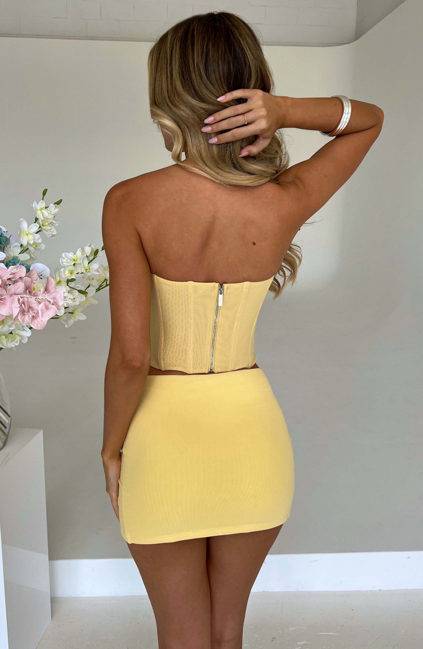 Alina Mini Rok - Lemon - Stijlvol en Comfortabel