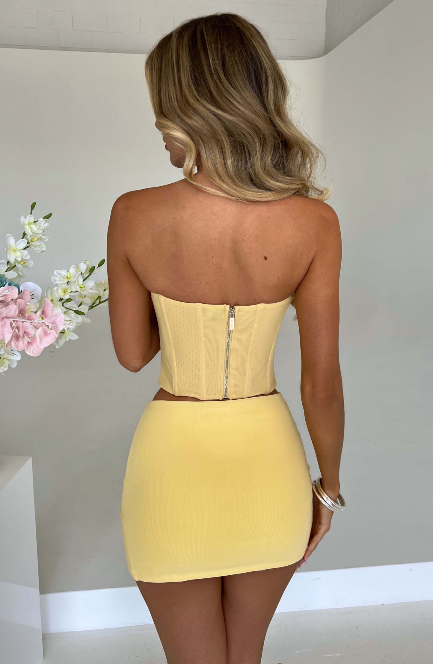 Alina Mini Rok - Lemon - Stijlvol en Comfortabel