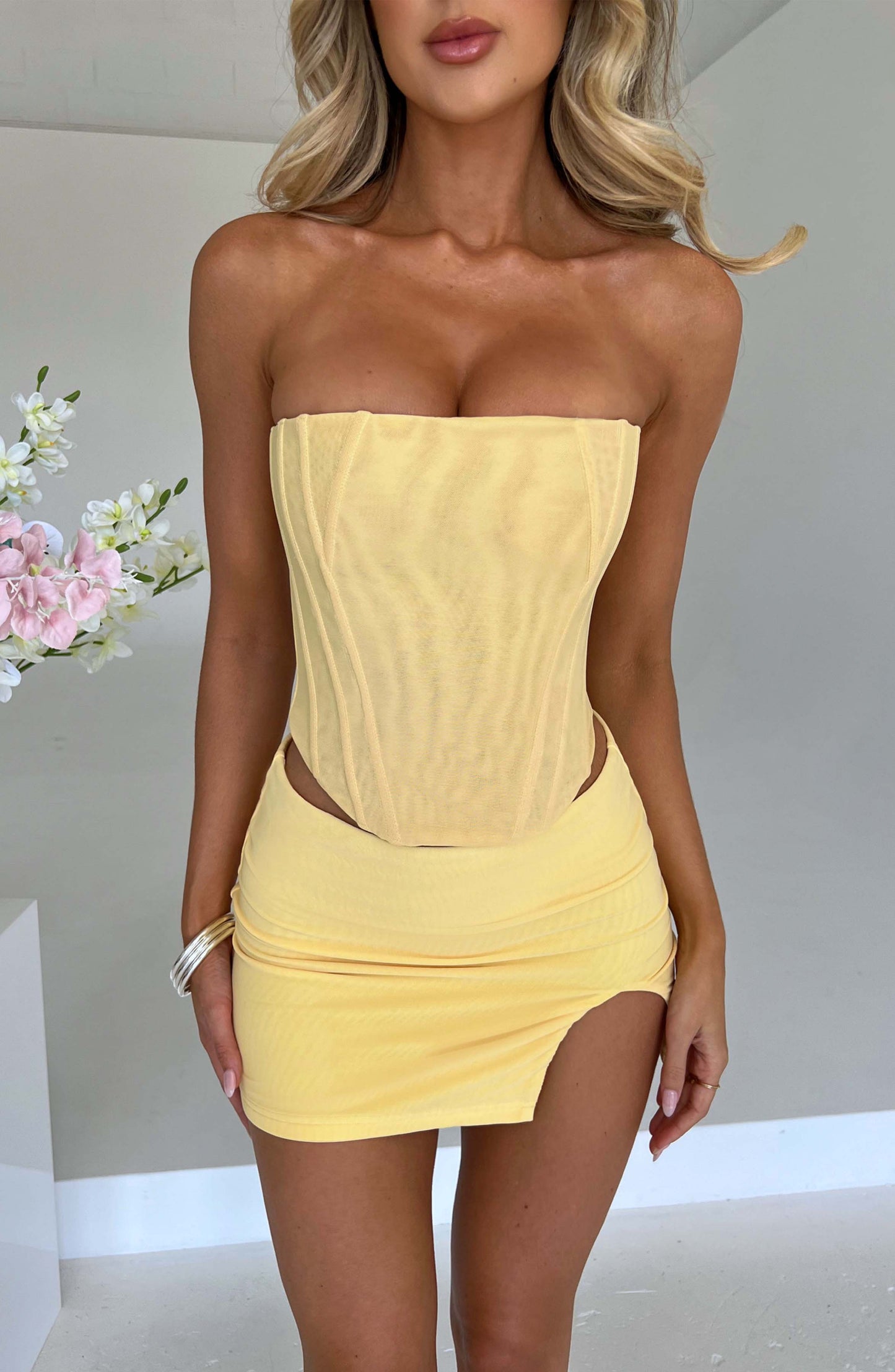 Alina Mini Rok - Lemon - Stijlvol en Comfortabel