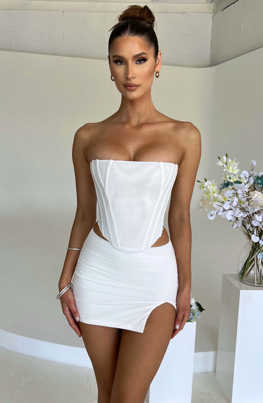 Alina Mini Rok - Wit, Stijlvol en Comfortabel