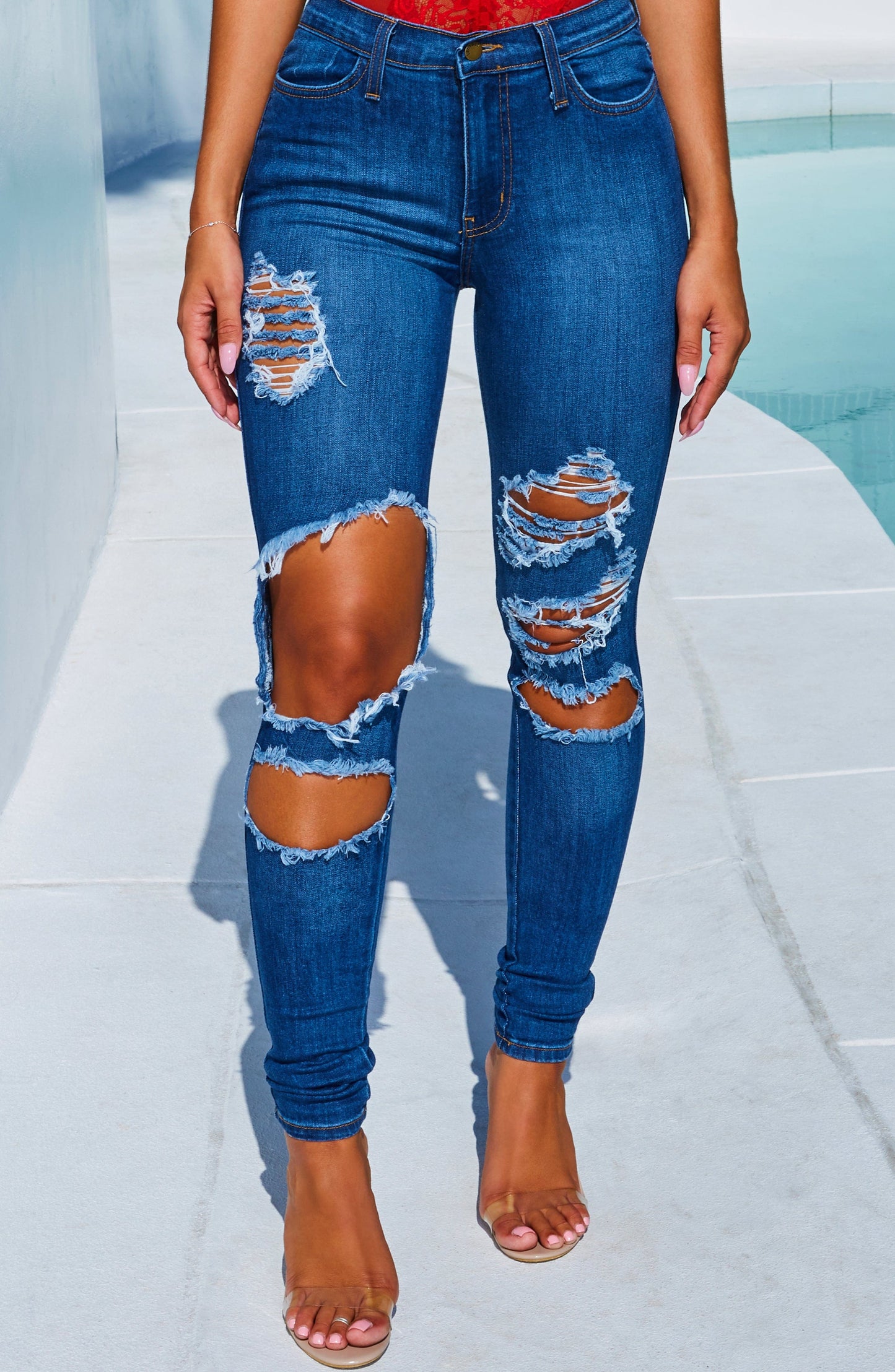 Amelia Jeans Graceful - Medium Blue met Comfortabele Pasvorm