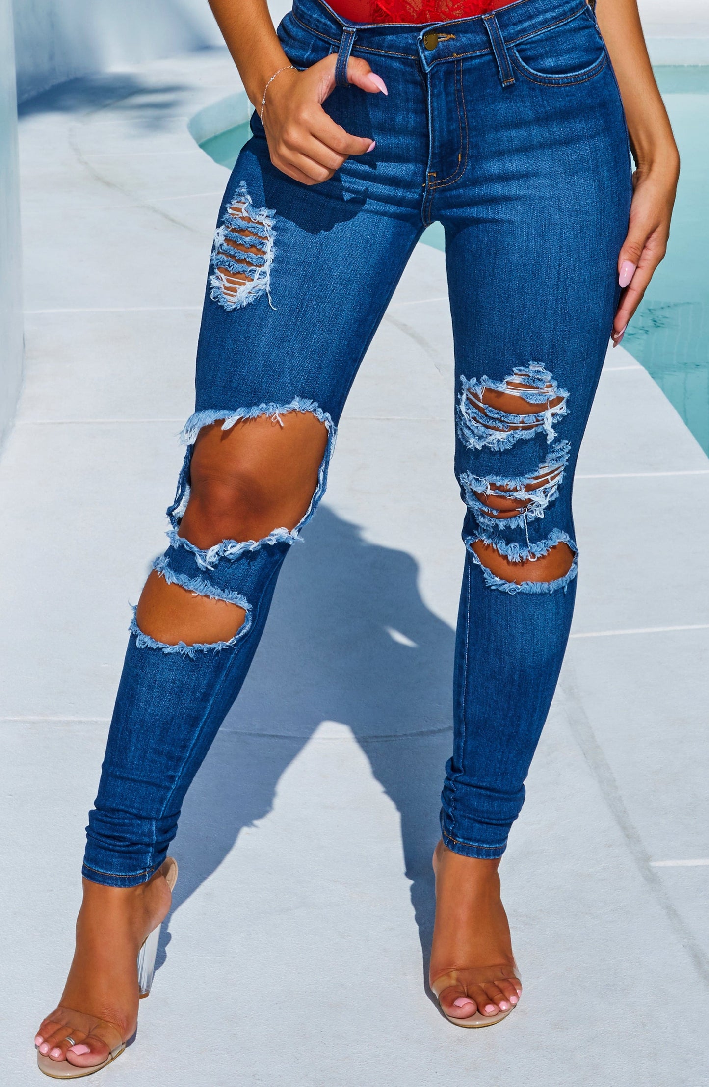 Amelia Jeans Graceful - Medium Blue met Comfortabele Pasvorm