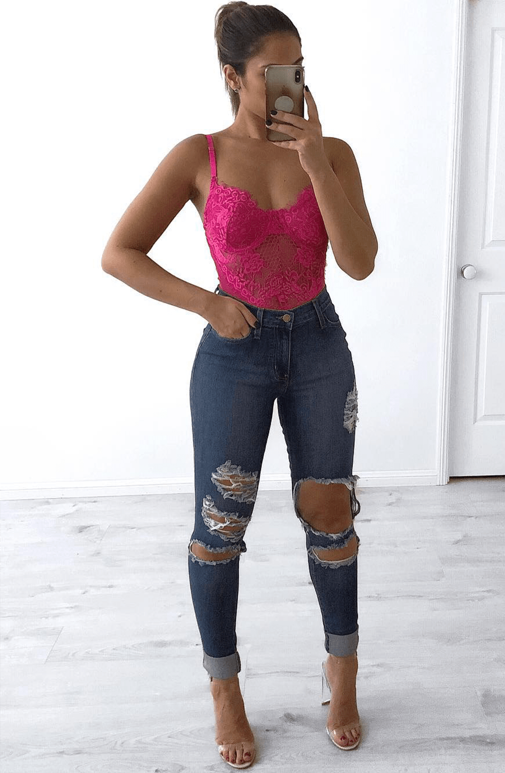 Amelia Jeans Graceful - Medium Blue met Comfortabele Pasvorm