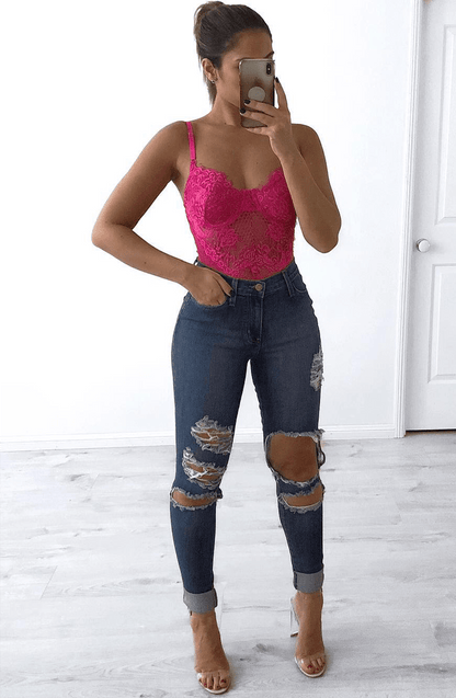 Amelia Jeans Graceful - Medium Blue met Comfortabele Pasvorm