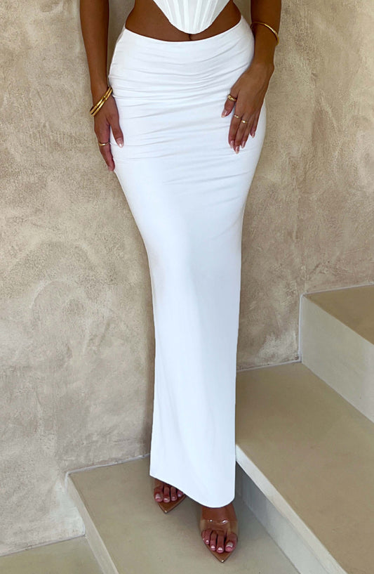 Astrid Maxi Rok - Wit, Stijlvol En Comfortabel