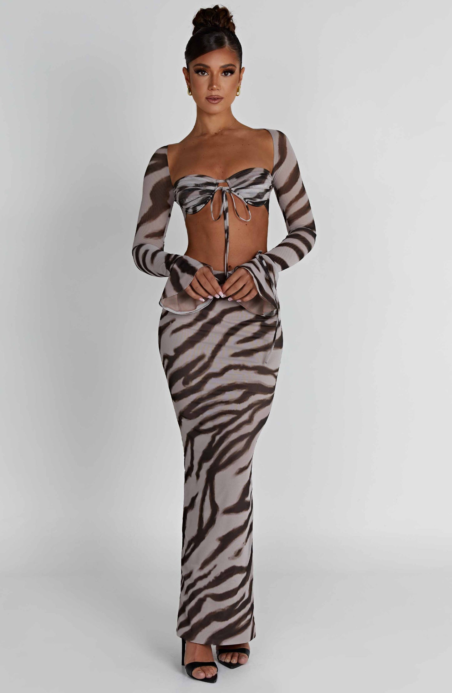 Astrid Maxi Rok Trendy - Stijlvol Zebra Motief