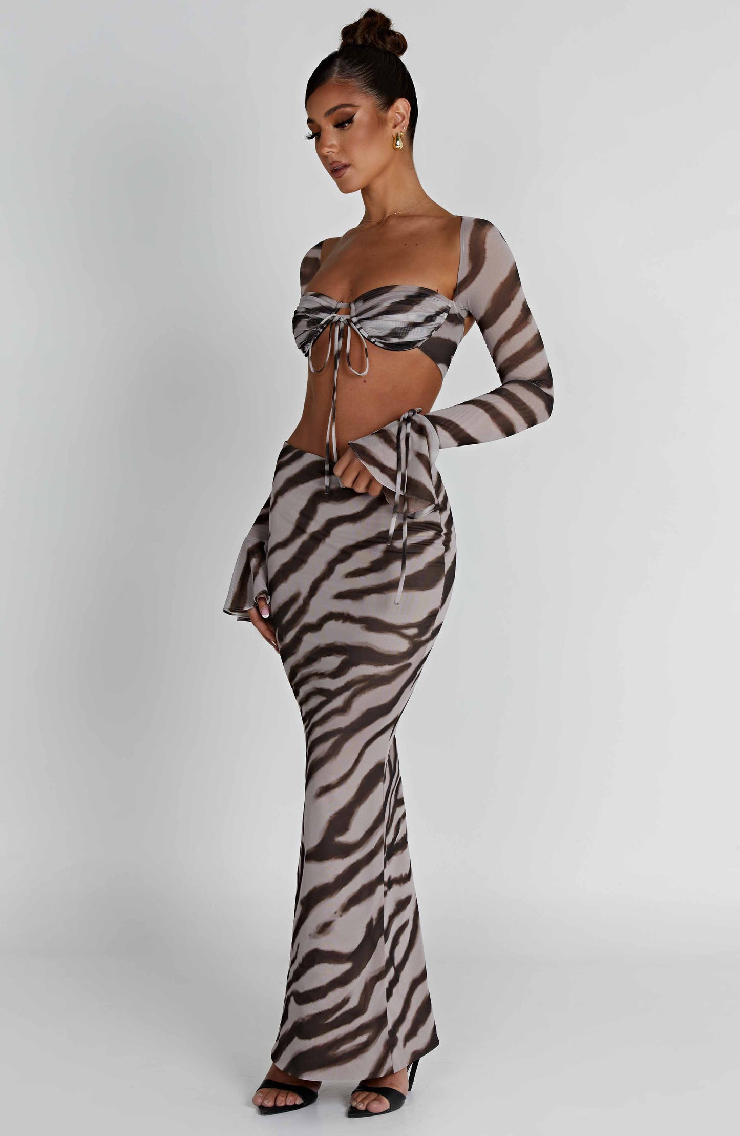 Astrid Maxi Rok Trendy - Stijlvol Zebra Motief