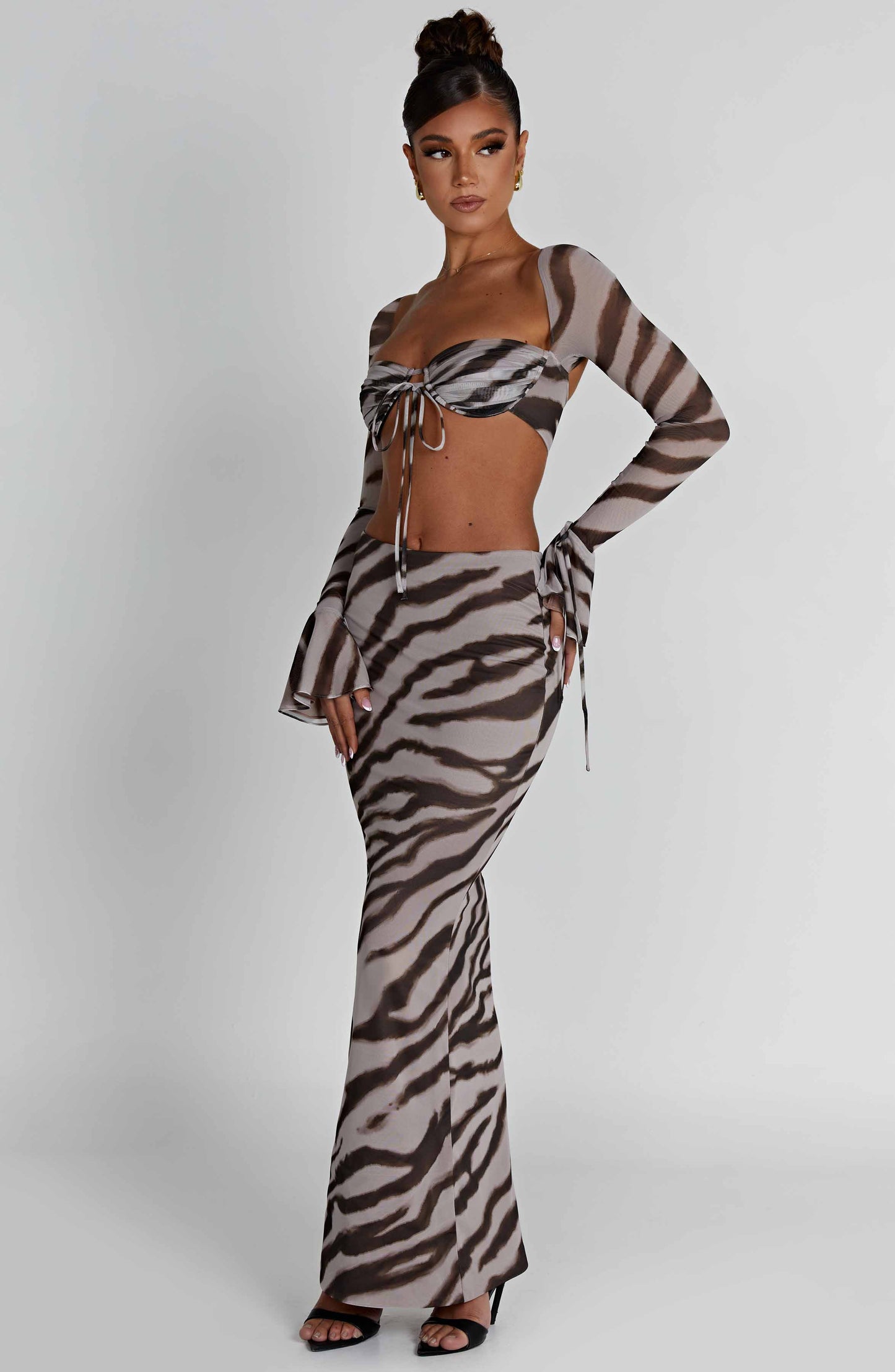 Astrid Maxi Rok Trendy - Stijlvol Zebra Motief