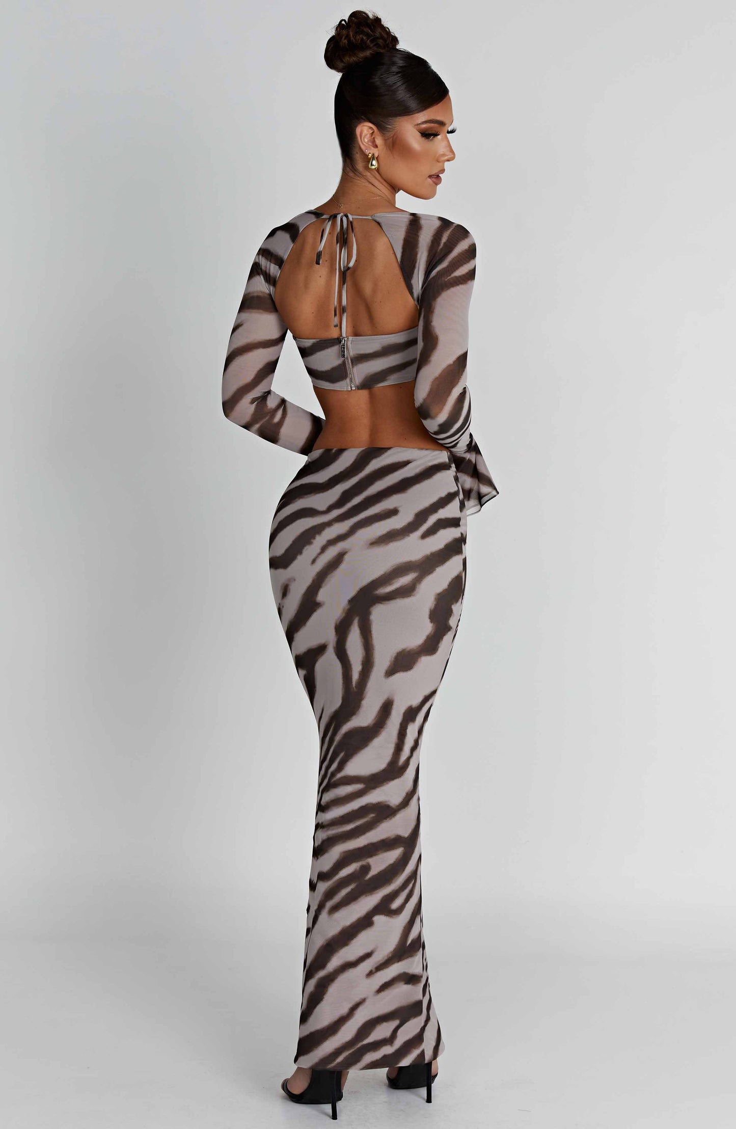 Astrid Maxi Rok Trendy - Stijlvol Zebra Motief