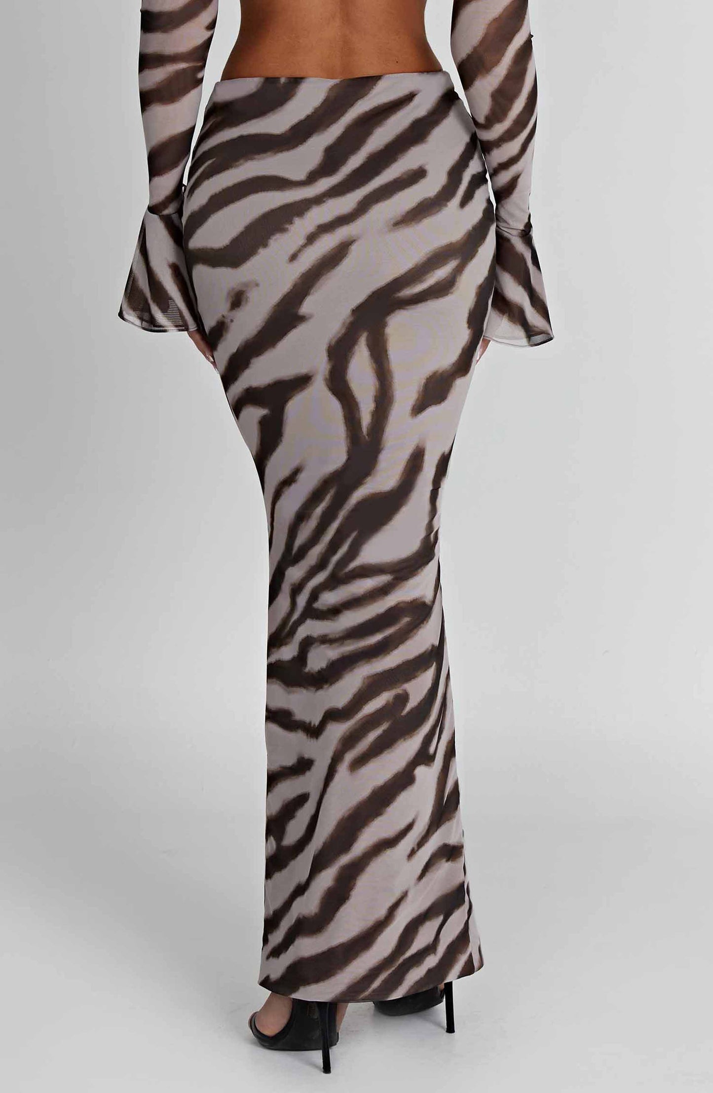 Astrid Maxi Rok Trendy - Stijlvol Zebra Motief