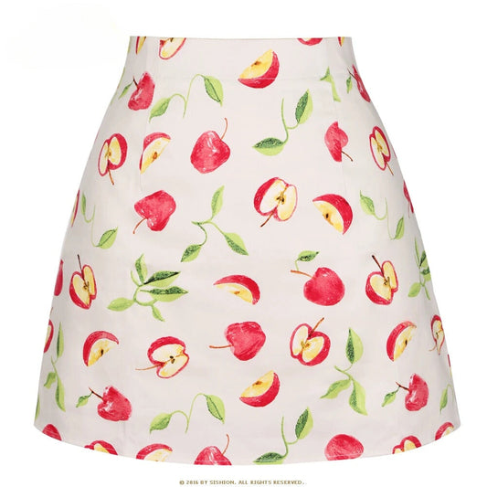 Stijlvolle Boho Rok met Fruitpatroon – Perfect voor Zomerlook